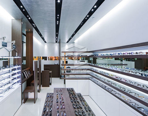 3mm MDF Optical Shop Display Cabinets Monomer Design