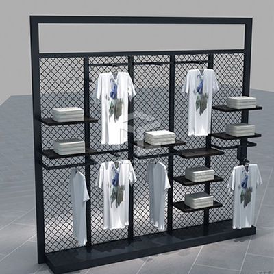 Clothing Displays Racks Cloth Hanger Stand For Showroom Melamine Board ODM